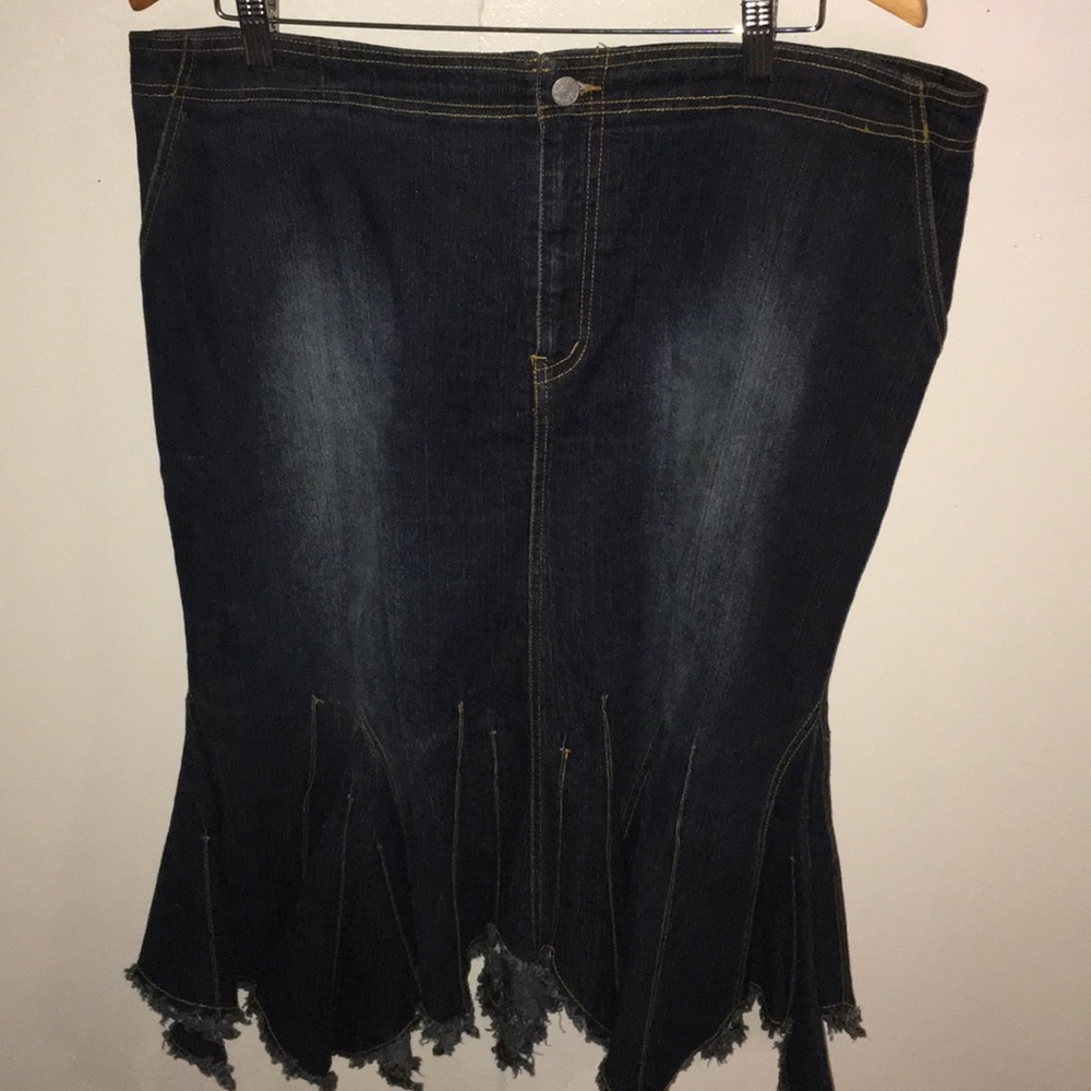Denim Flare Skirt